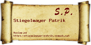 Stiegelmayer Patrik névjegykártya